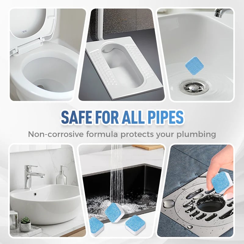 ✨ BUY MORE SAVE MORE! 🚰 Pipe Unclogging Tablets – Fast-Acting Blockage Remover – Safe for pipes, removes hair & grease – no damage to plumbing 🔧