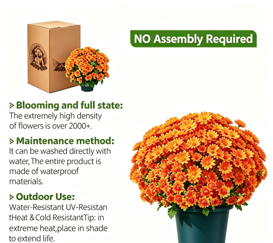 💥Limited Stock 60% OFF🌼Welcome Autumn- Artificial Outdoor Sunset Mums Flowers - UV Resistant, Waterproof, Windproof