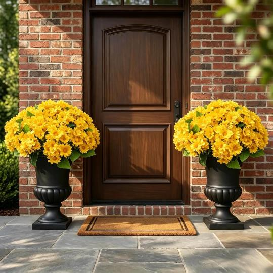 💥Limited Stock 60% OFF🌼Welcome Autumn- Artificial Outdoor Sunset Mums Flowers - UV Resistant, Waterproof, Windproof
