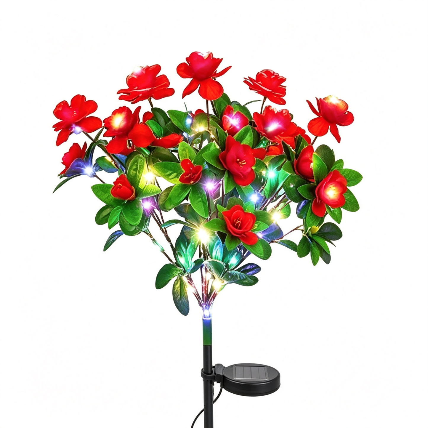EverGlow Memorial Garden Bloom Lights – Solar Powered Outdoor Flower Stakes (4 Pack)