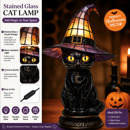 🔥 50% OFF——Magical Black Cat Witch Lamp 🐈‍⬛✨