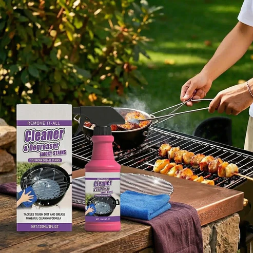 Heavy Duty BBQ Grill Cleaner Degreaser Spray For Grease And SmokyStain Removal