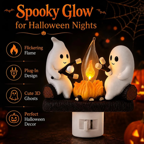 👻 Plug In the Cutest Halloween Glow — Adorable Ghost Outlet Night Light 🎃✨