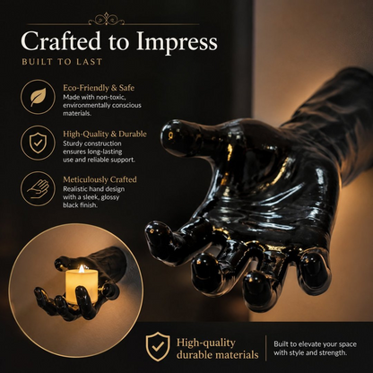 Wall Mounted Creepy Reaching Hands - Life-Sized Gothic Candle Holders