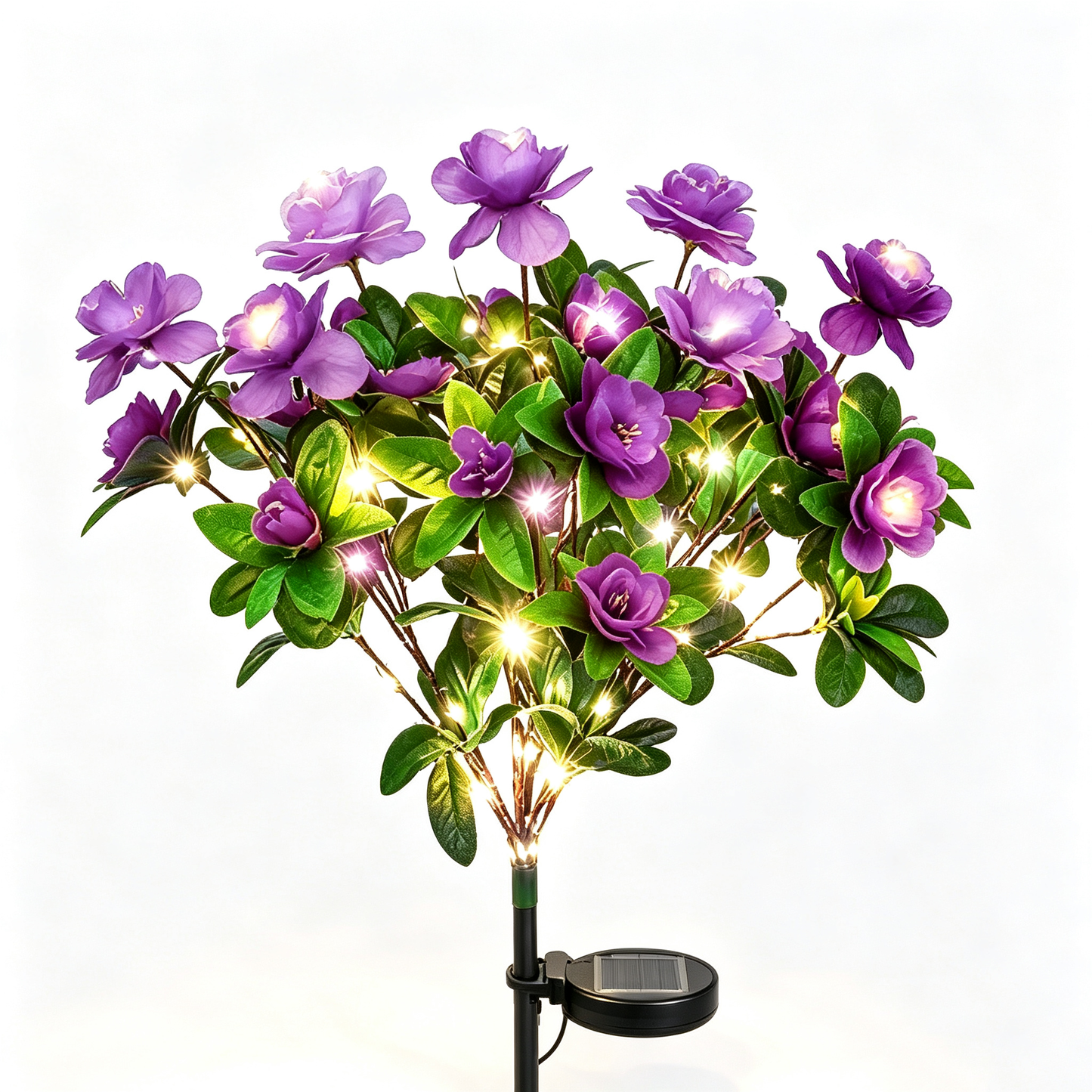 EverGlow Memorial Garden Bloom Lights – Solar Powered Outdoor Flower Stakes (4 Pack)