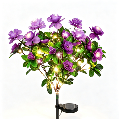 EverGlow Memorial Garden Bloom Lights – Solar Powered Outdoor Flower Stakes (4 Pack)