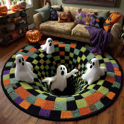🔥Limited Time 50% OFF👻💀 Halloween 3D Optical Illusion Ghost & Skeleton Rug