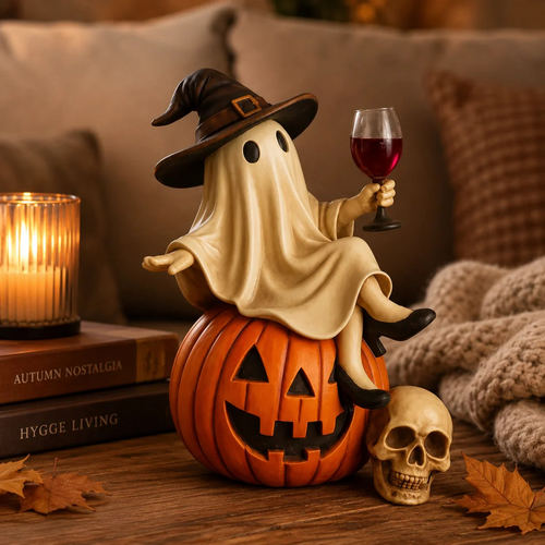 🔥Halloween Early Bird Sale🎃Ghost Wine Night Halloween Decor👻🍷