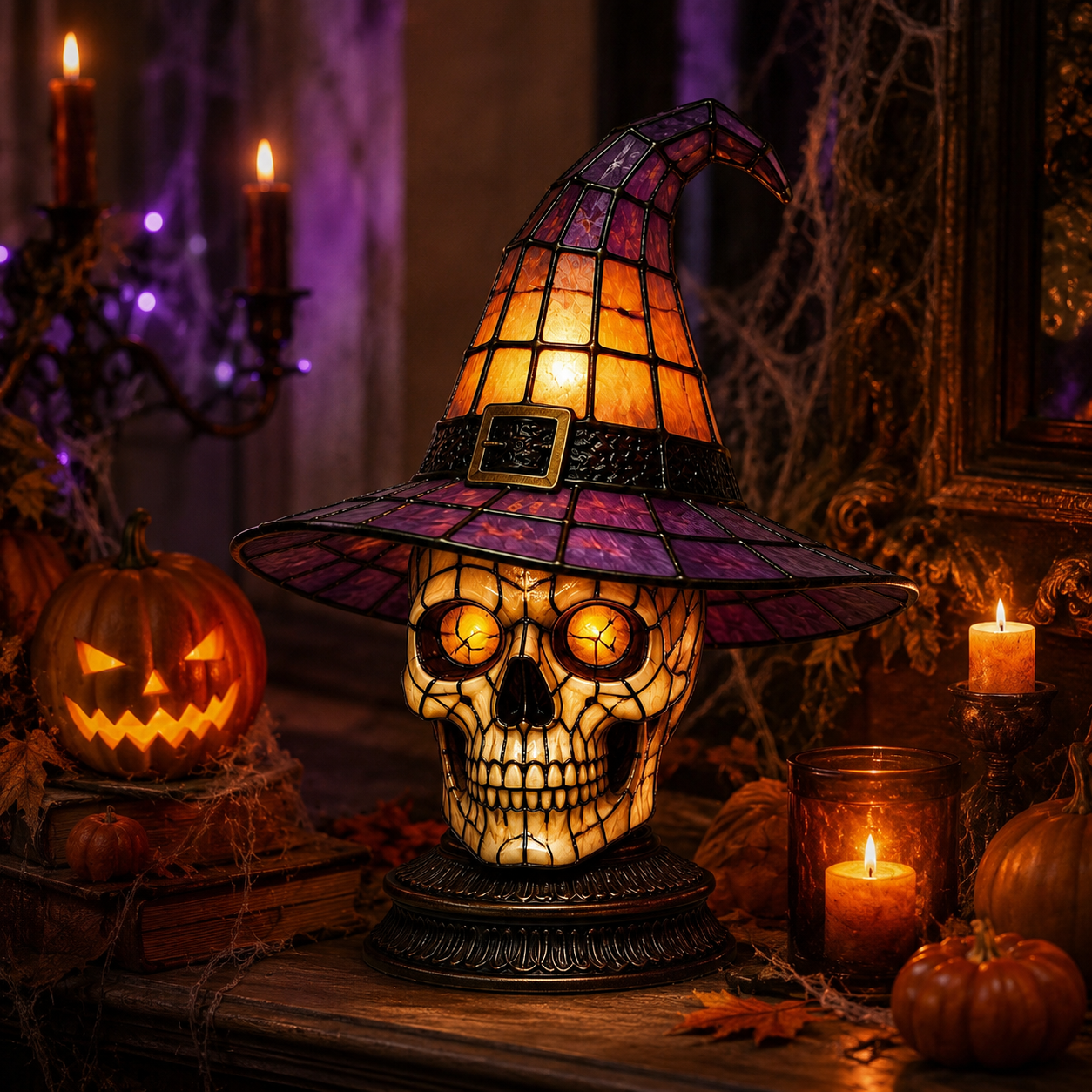 🔥 50% OFF——Magical Black Cat Witch Lamp 🐈‍⬛✨
