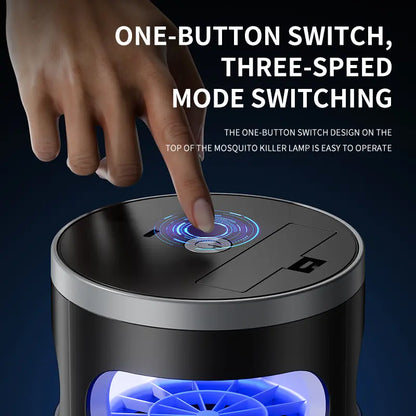 Indoor Insect Trap with Light and Suction Non Zapper Flying Bug Catcher for Mosquitoes Fruit Flies Gnats and Moths Includes One 18650 Rechargeable Lithium Battery