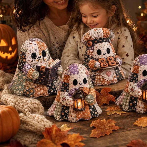 🔥Halloween Early Bird Sale🎃Little Ghost's Cozy Halloween DIY Patchwork Kit