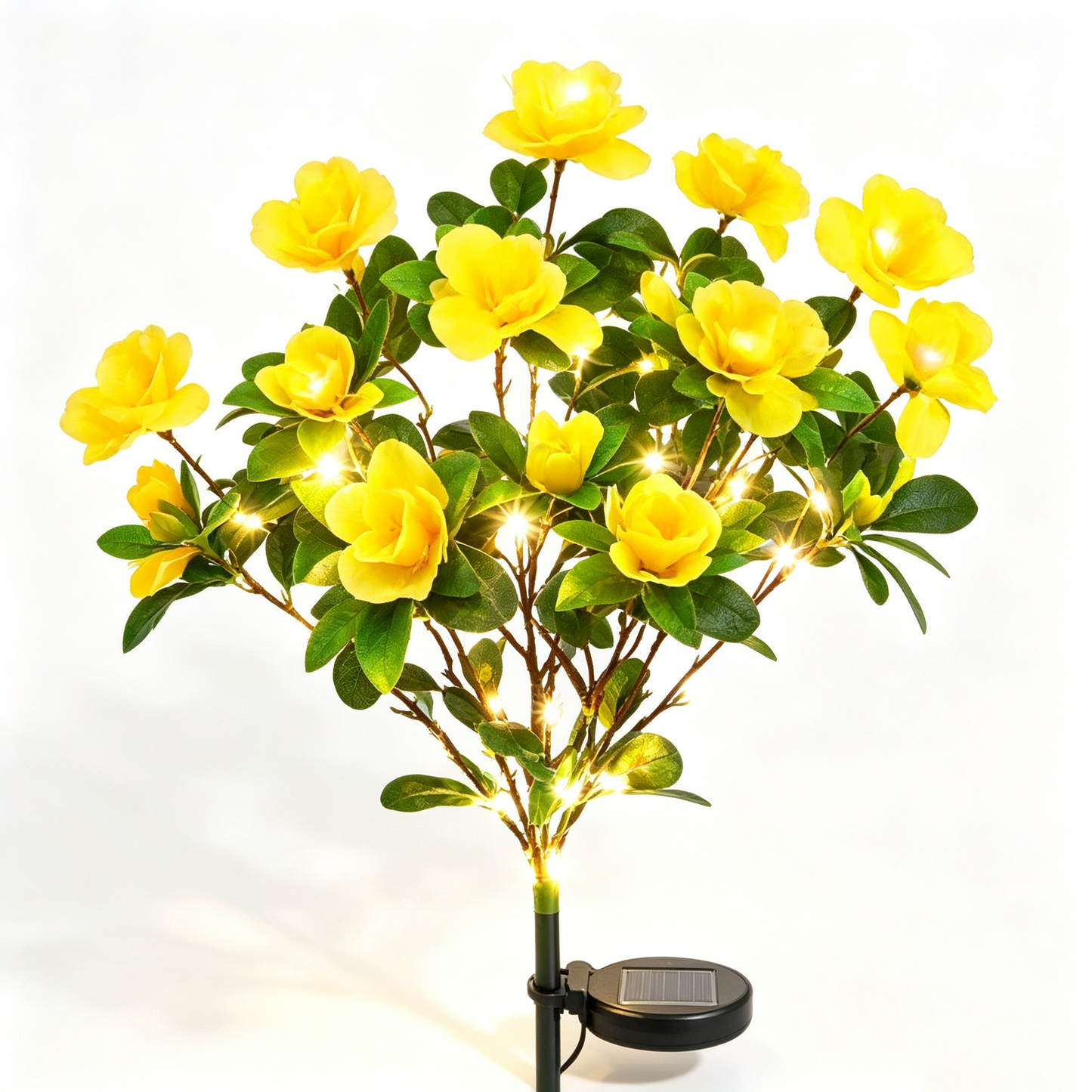 EverGlow Memorial Garden Bloom Lights – Solar Powered Outdoor Flower Stakes (4 Pack)