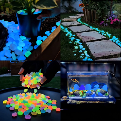 Colorful Glow-in-the-Dark Garden Stones
