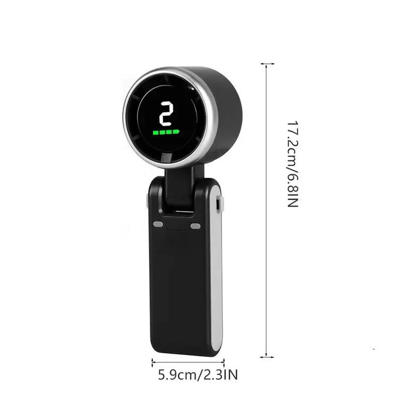 Portable 3 In 1 Rechargeable TurboHandheld Fan With 5 Speeds