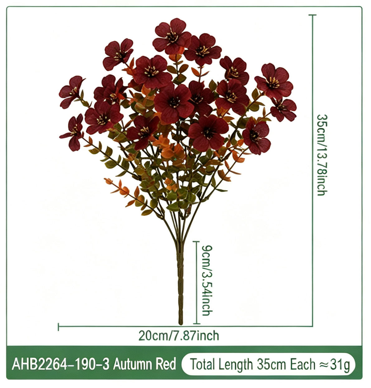 Fall Artificial Flower Halloween UV Resistant Colorful Fake Flower