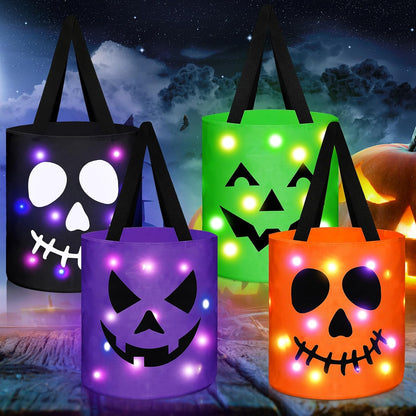 Halloween Trick or Treat LED Bucket for Kids