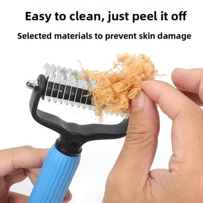 Double Sided Dog Detangling Comb for Shedding and Matted Hair