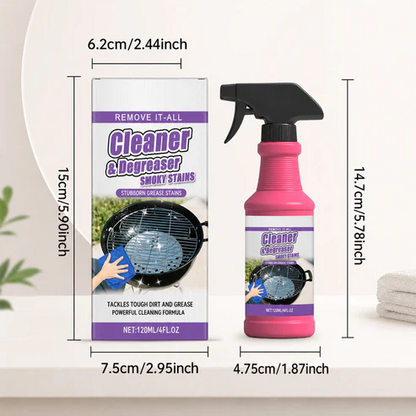 Heavy Duty BBQ Grill Cleaner Degreaser Spray For Grease And SmokyStain Removal