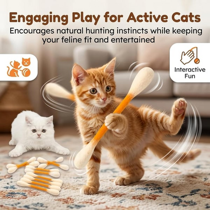 🐱Swabs Large Size Cat Toys with Catnip ❤️For happy, healthy, and active indoor cats🐱