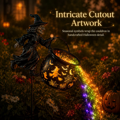 5K+ people purchased it over the past week.🧙‍♀Halloween Witch Cauldron Garden Light🎃✨