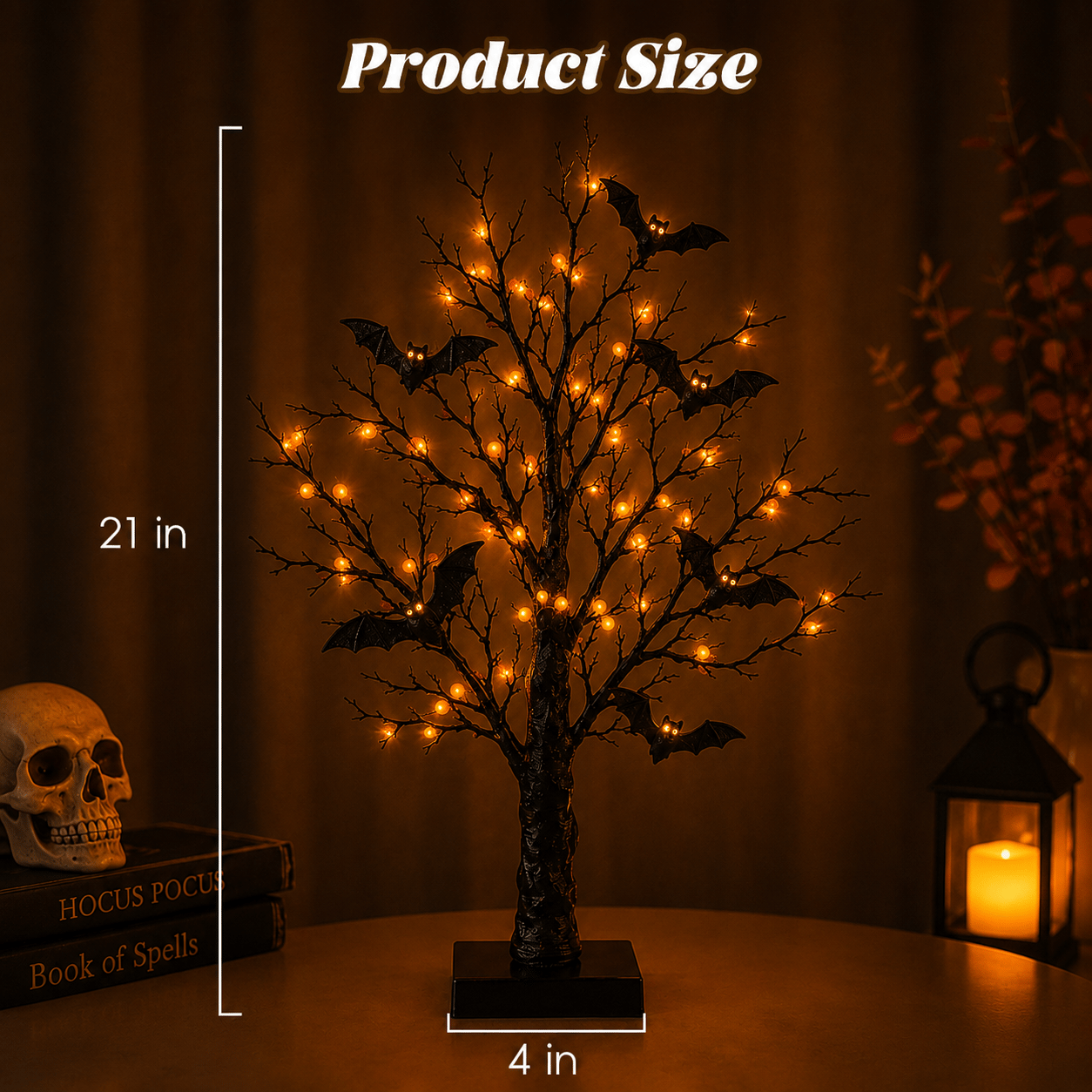 Vintage LED Halloween Ghost Tree