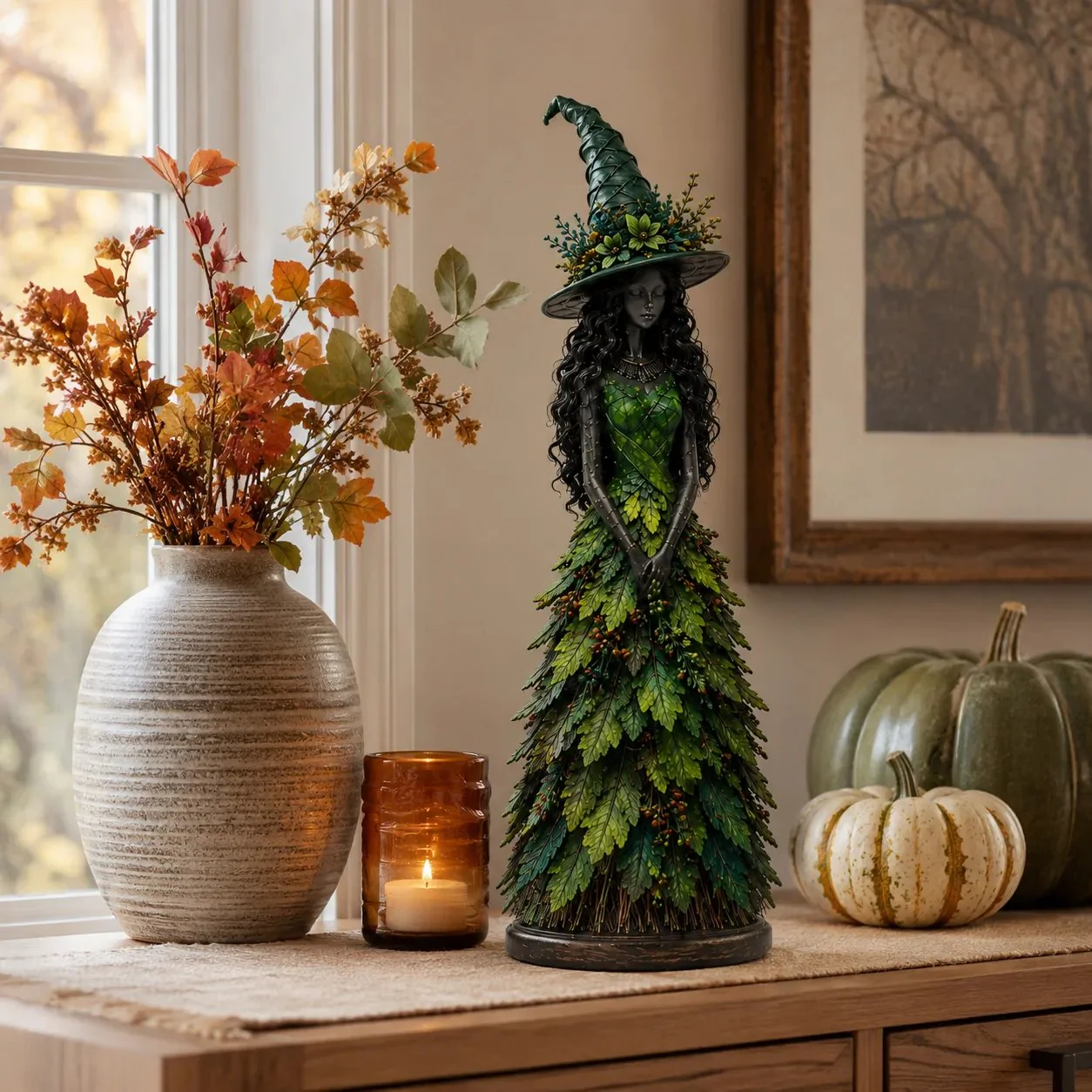 🧙‍♀Enchanted Autumn Witch Figurine🍂🎃