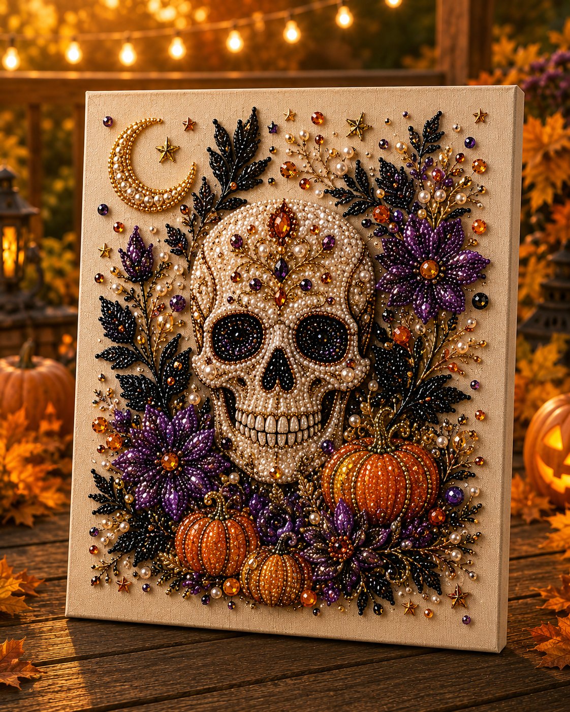 🔥Halloween Early Bird Sale🎃✨ Halloween Pearl Art DIY Kit – Turn Tiny Pearls into Spooky-Cute Magic
