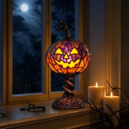 🎃7-Piece Halloween Stained Glass-Style Lighted Figurine Collection