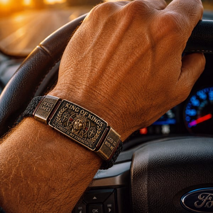 King Of Kings Faith Bracelet – Adjustable Christian Wristband Gift