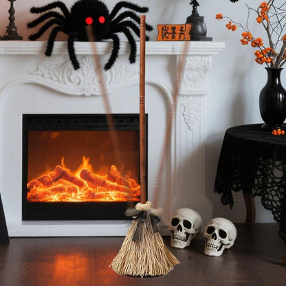 🔥Self-Moving Halloween Witch Broom: Motion-Activated Spooky Decor🔥