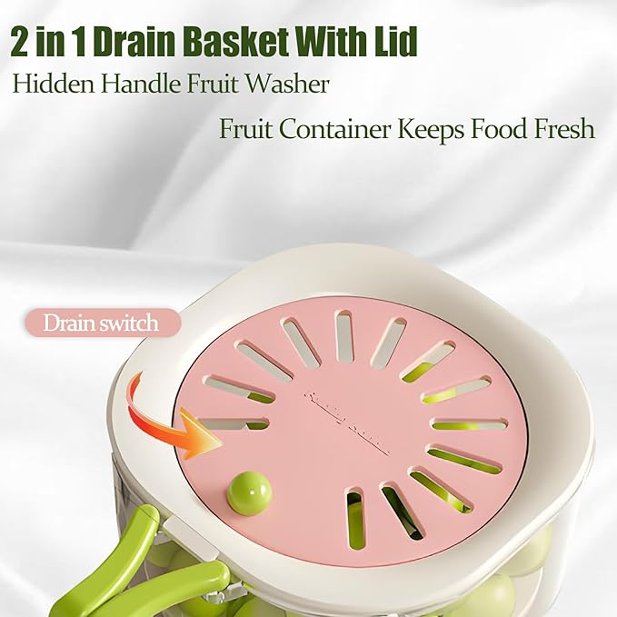 2-in-1 Draining and Preservation Basket: Simplify Washing & Storing