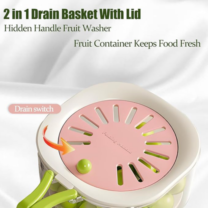 2-in-1 Draining and Preservation Basket: Simplify Washing & Storing
