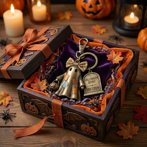 🔥Halloween Early Bird Sale🎃 Halloween Spirit Boo CrewGhost Keychain👻