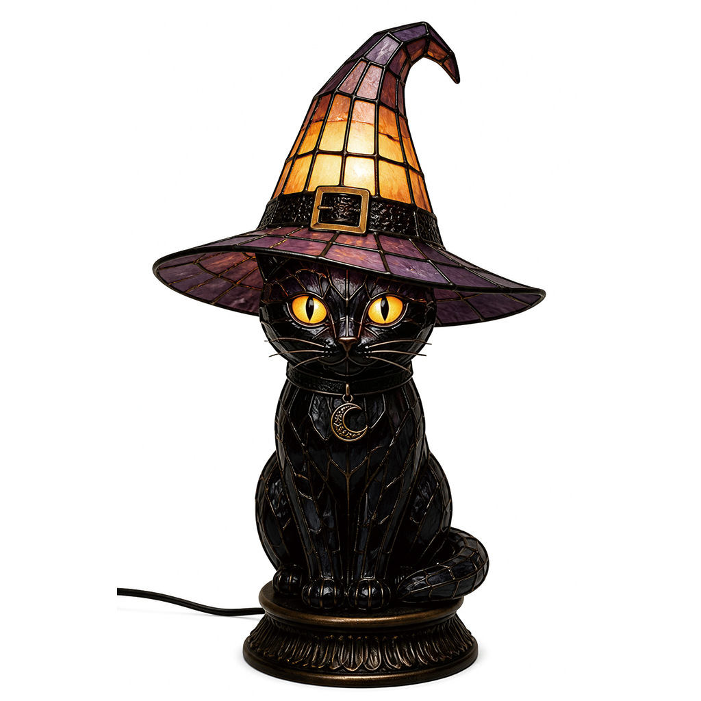 🔥 50% OFF——Magical Black Cat Witch Lamp 🐈‍⬛✨