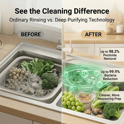 Multi-Function Food Purifier - Removes bacteria, pesticide residues, hormones, antibiotics, and heavy metals