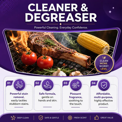 Heavy Duty BBQ Grill Cleaner Degreaser Spray For Grease And SmokyStain Removal