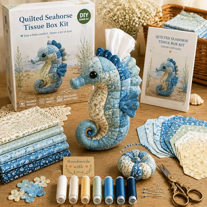 DIY Ocean Animal Tissue Box Sewing Kit - Fun Animal & Ocean Friends!