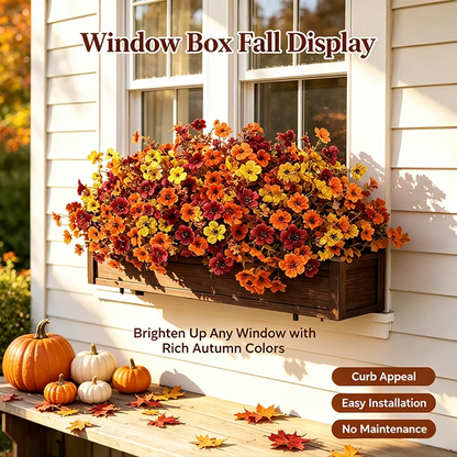 Fall Artificial Flower Halloween UV Resistant Colorful Fake Flower