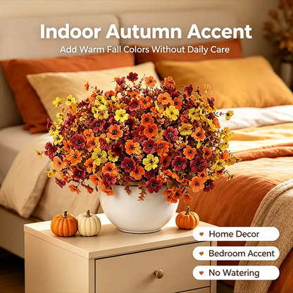 Fall Artificial Flower Halloween UV Resistant Colorful Fake Flower