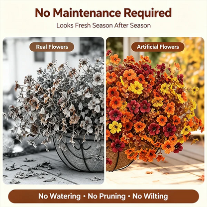 Fall Artificial Flower Halloween UV Resistant Colorful Fake Flower