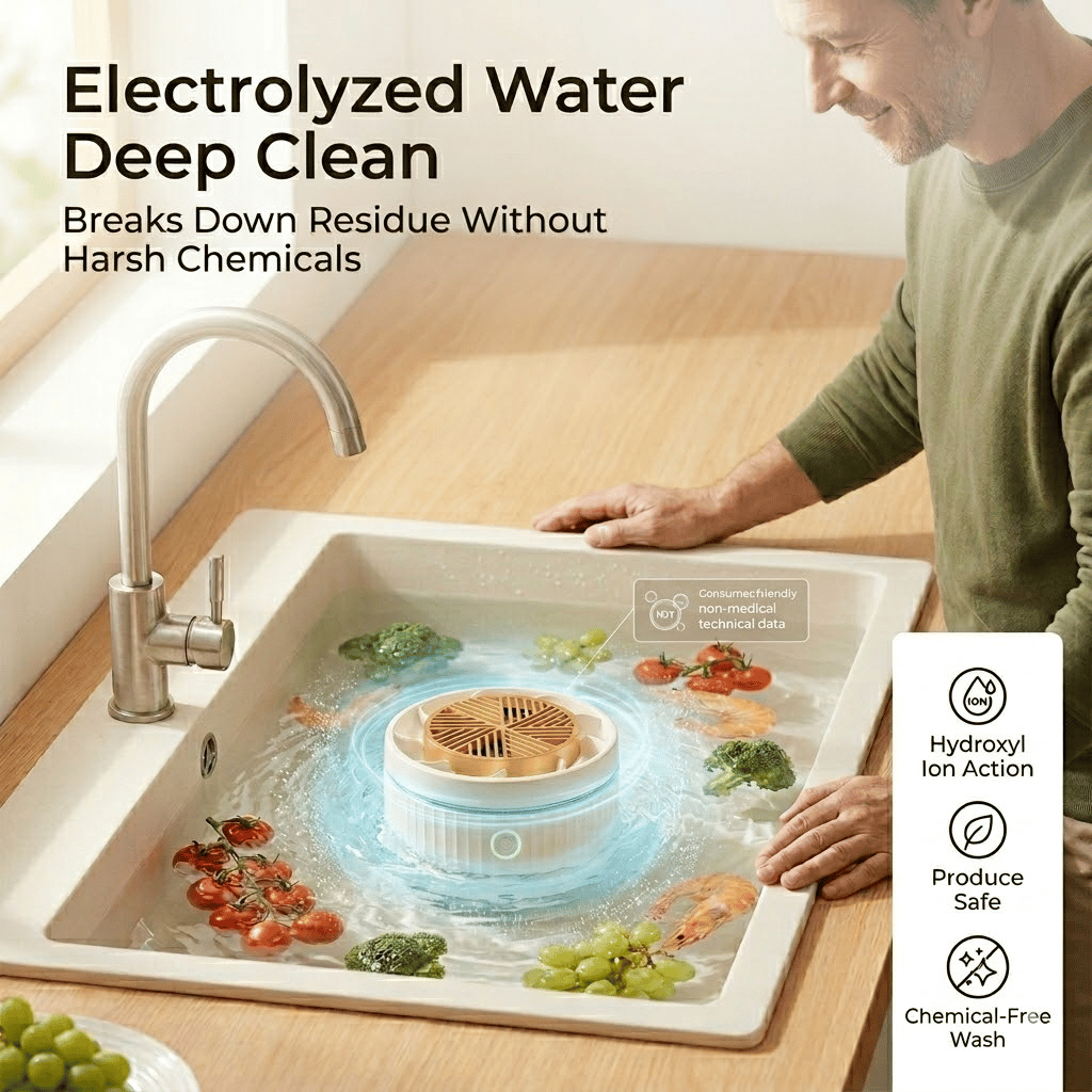 Multi-Function Food Purifier - Removes bacteria, pesticide residues, hormones, antibiotics, and heavy metals