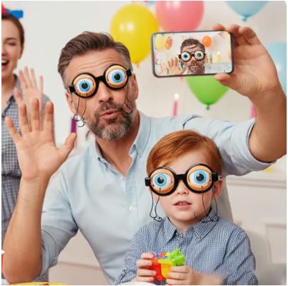Funny Blink Eyes Prank Party Glasses Toy