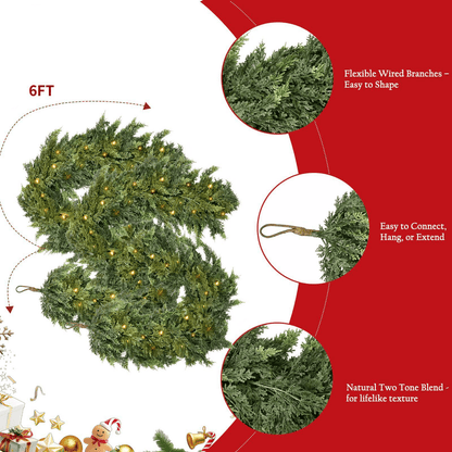 🏆2026 HOT SALE💥Christmas Cedar Garland