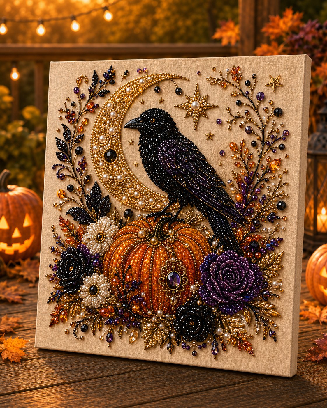 🔥Halloween Early Bird Sale🎃✨ Halloween Pearl Art DIY Kit – Turn Tiny Pearls into Spooky-Cute Magic