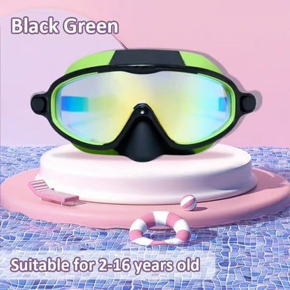 🏊‍♀️-HD children's large frame waterproof and anti-fog swimming goggles