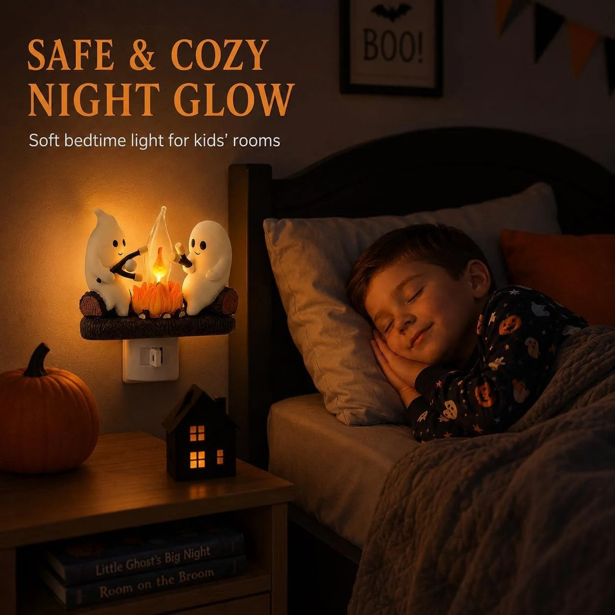 👻 Plug In the Cutest Halloween Glow — Adorable Ghost Outlet Night Light 🎃✨