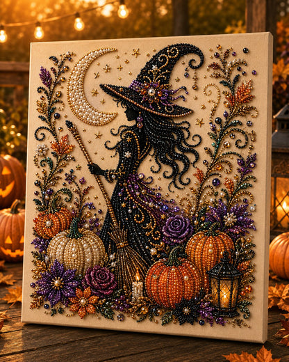 🔥Halloween Early Bird Sale🎃✨ Halloween Pearl Art DIY Kit – Turn Tiny Pearls into Spooky-Cute Magic