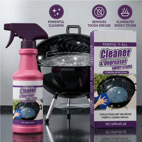 Heavy Duty BBQ Grill Cleaner Degreaser Spray For Grease And SmokyStain Removal