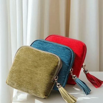 Jewelry Zippered Pocket CaseTravel Jewelry Bag PortableOrganizer