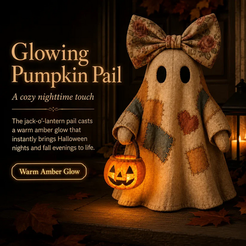 The Sweetest Halloween Decoration Glowing Pumpkin Pail🎃✨